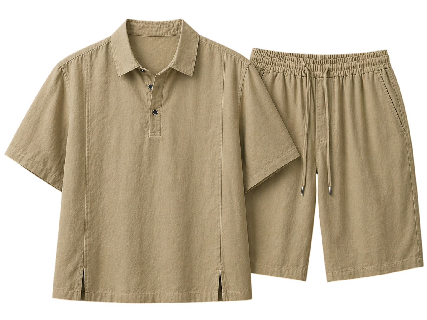 Monaco Desert Khaki Linen Set