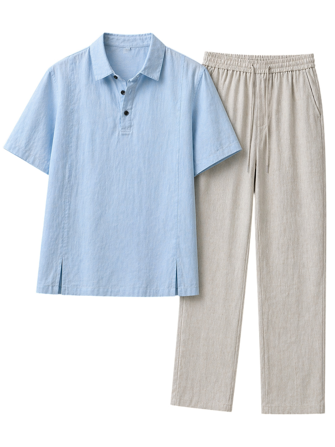 Netto Sky Mist & Ivory Stone Linen Set
