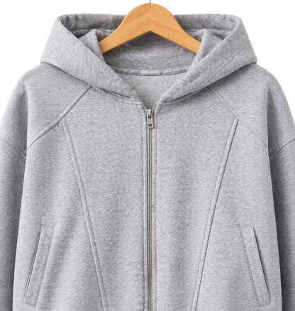 Onyx Structured Cotton Zip Jacket
