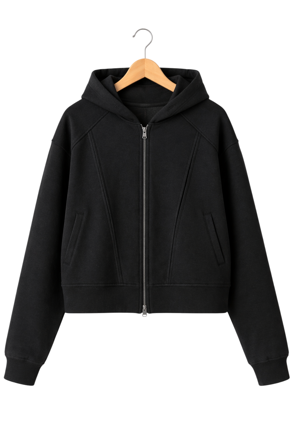 Onyx Structured Cotton Zip Jacket