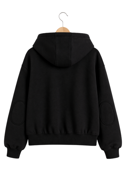Onyx Structured Cotton Zip Jacket
