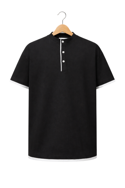 Évaro Cotton Henley Tee