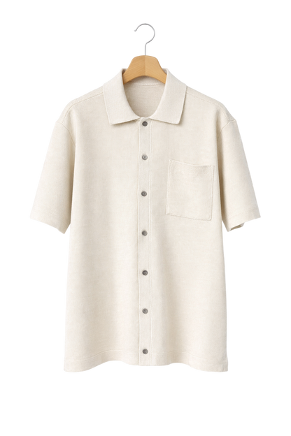 Élan Cotton Knit Polo Shirt