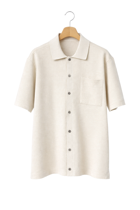 Élan Cotton Knit Polo Shirt