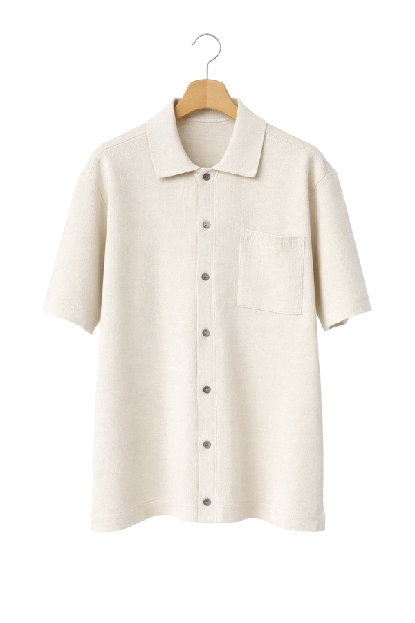 Élan Cotton Knit Polo Shirt