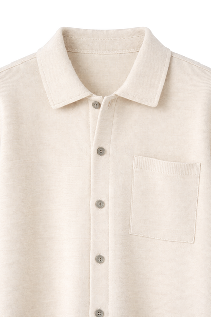 Élan Cotton Knit Polo Shirt