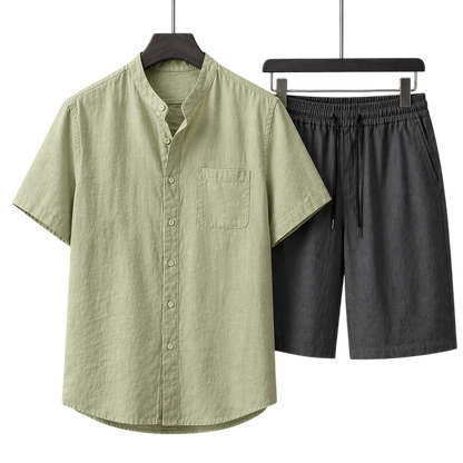 Nobile Linen Sage Moss & Midnight Slate Linen Set
