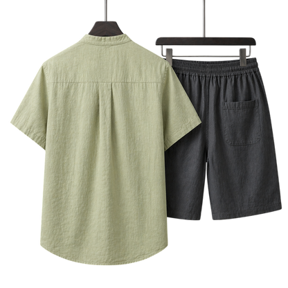 Nobile Linen Sage Moss & Midnight Slate Linen Set