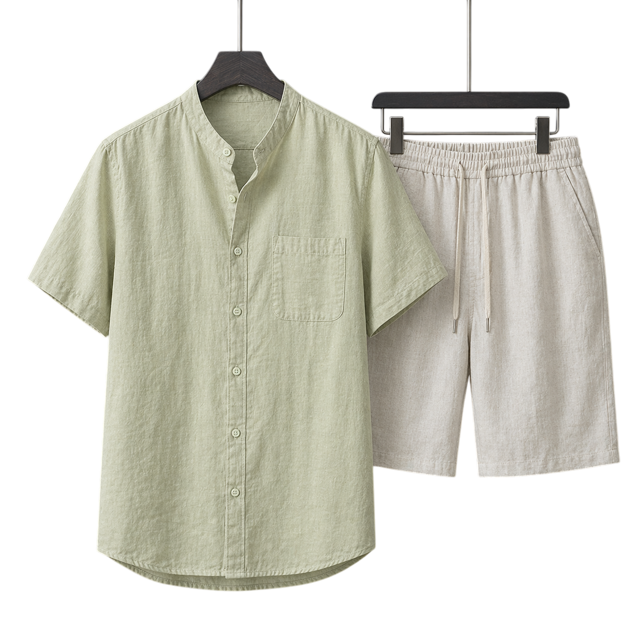 Nobile Linen Pistachio Mist & Ivory Sand Linen Set
