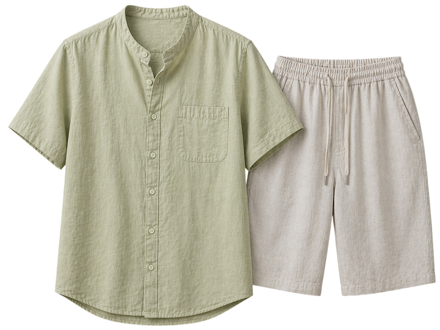 Nobile Linen Pistachio Mist & Ivory Sand Linen Set