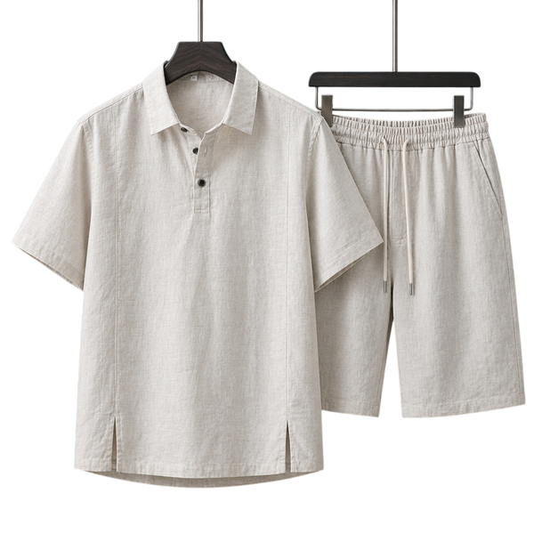 Monaco Ivory Sand Linen Set