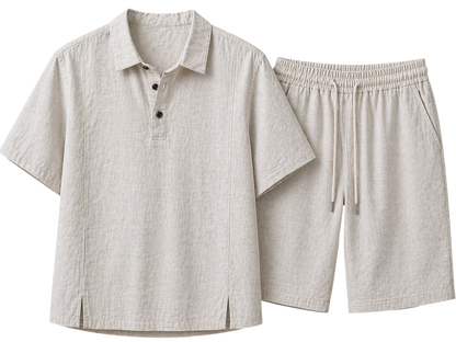 Monaco Ivory Sand Linen Set