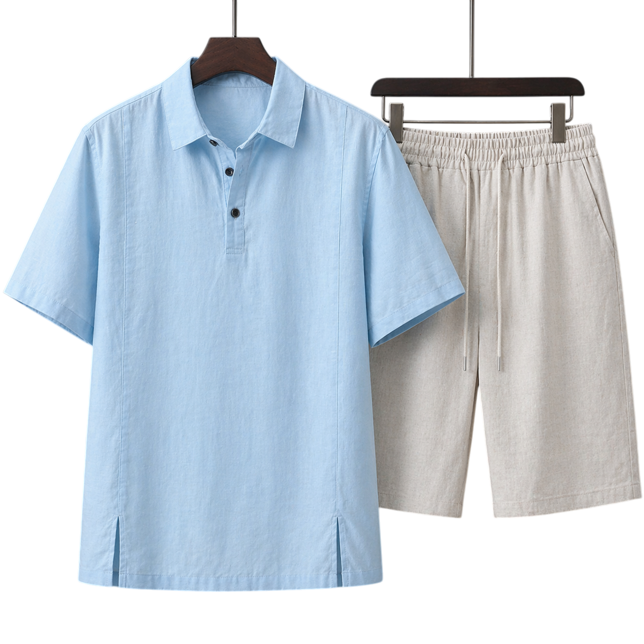 Monaco Sky Mist & Ivory Sand Linen Set