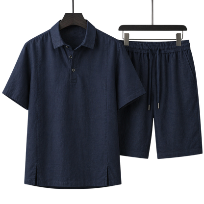 Monaco Midnight Navy Linen Set