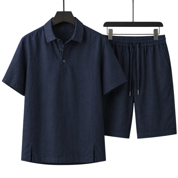 Monaco Midnight Navy Linen Set
