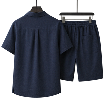 Monaco Midnight Navy Linen Set