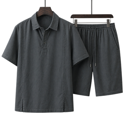 Monaco Graphite Shadow Linen Set