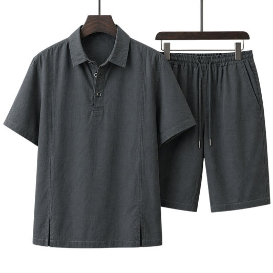 Monaco Graphite Shadow Linen Set