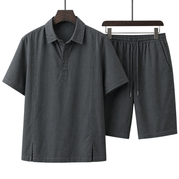 Monaco Graphite Shadow Linen Set