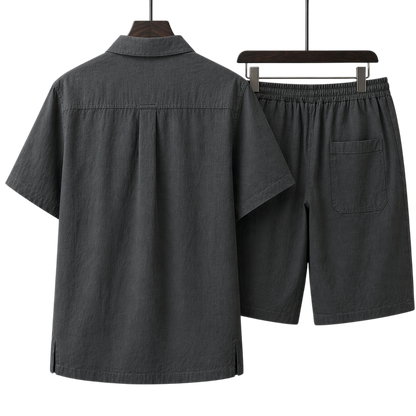 Monaco Graphite Shadow Linen Set