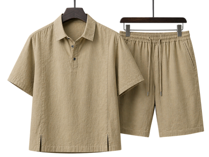 Monaco Desert Khaki Linen Set