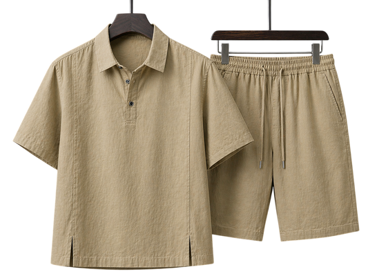 Monaco Desert Khaki Linen Set