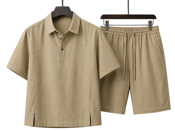 Monaco Desert Khaki Linen Set