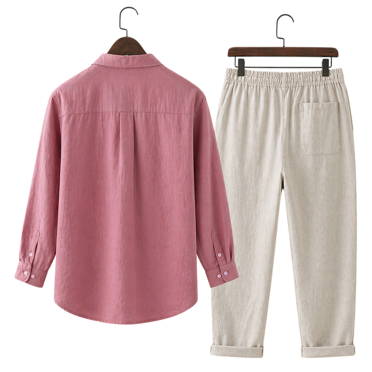Misto Rose Blush & Ivory Stone Linen Set