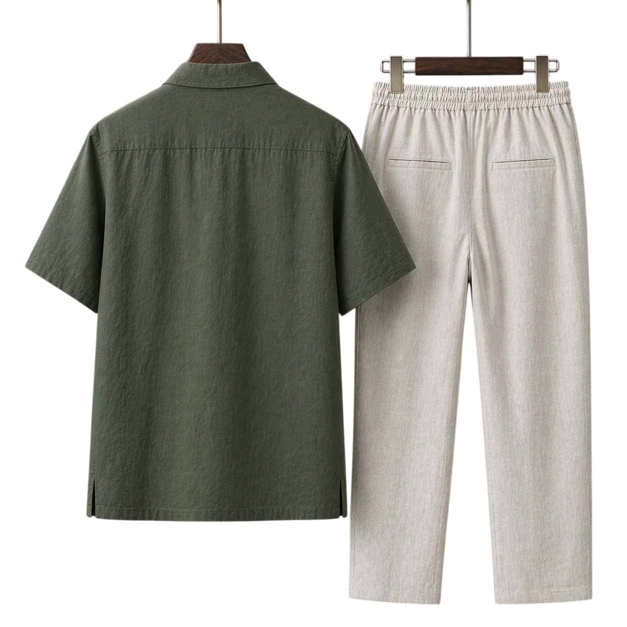 Netto Forest Sage & Ivory Stone Linen Set
