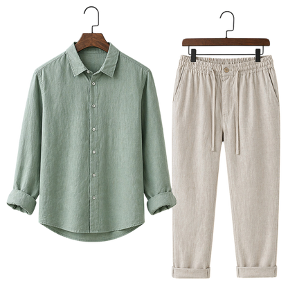 Misto Sage Mist & Ivory Stone Linen Set