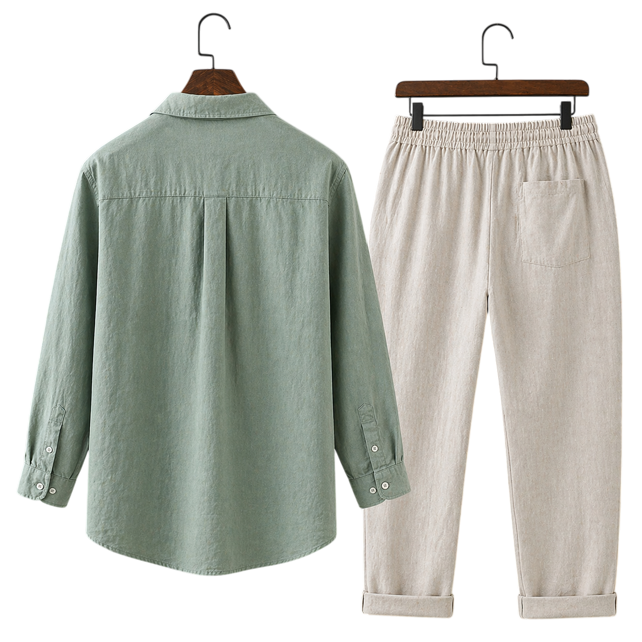Misto Sage Mist & Ivory Stone Linen Set