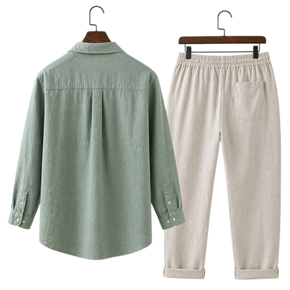 Misto Sage Mist & Ivory Stone Linen Set