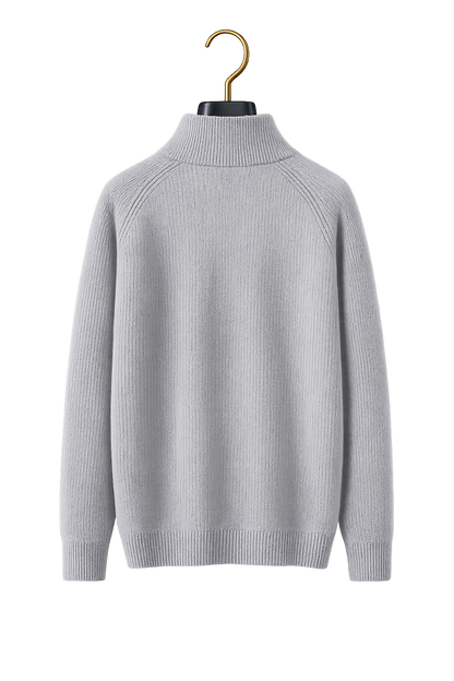Maison Cashmere Mock-Neck Henley