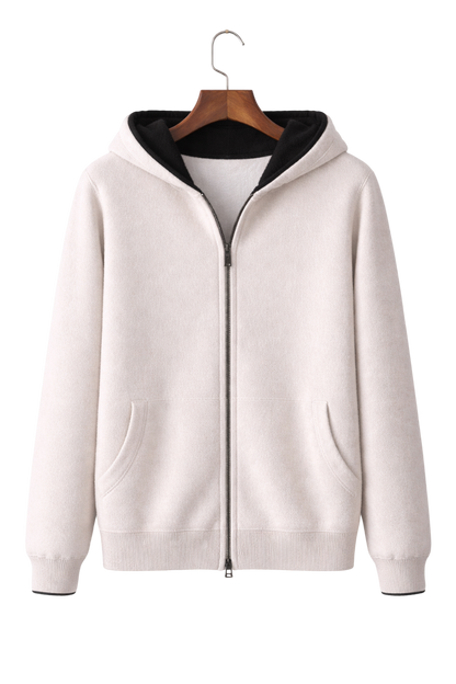 Valerio Maison Wool Reversible Zip Hoodie