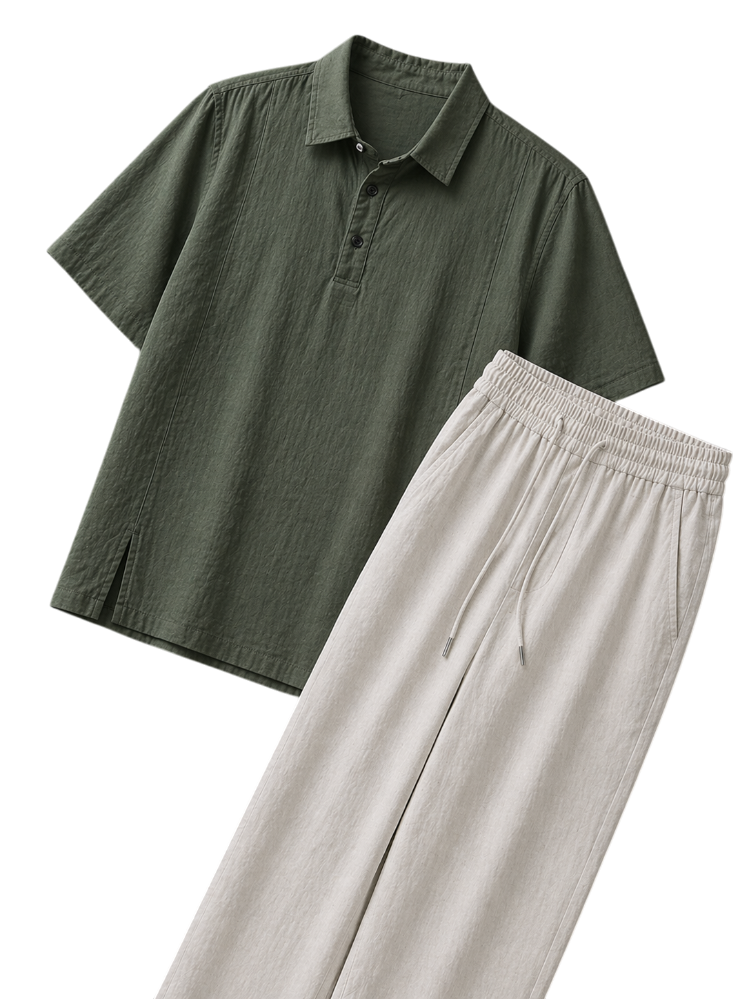 Netto Forest Sage & Ivory Stone Linen Set