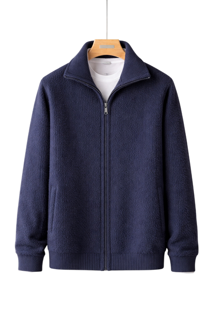 Maison Cashmere Velouré Zip Jacket