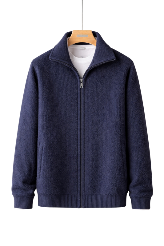 Maison Cashmere Velouré Zip Jacket