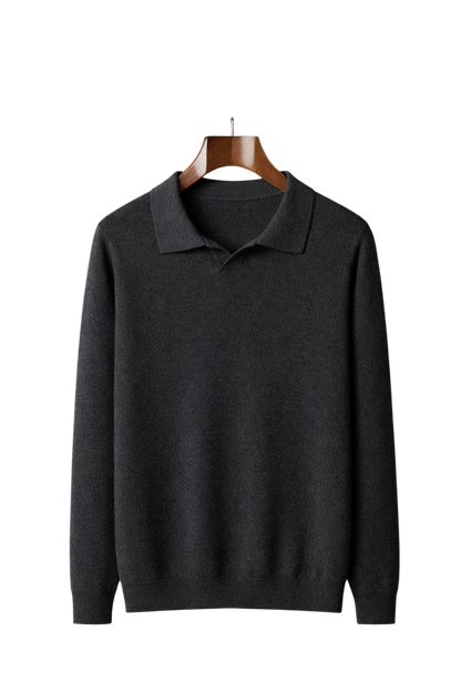 Pure Maison Worsted Cashmere Long Sleeve Polo