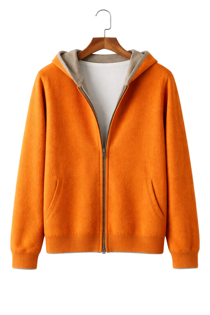 Valerio Maison Wool Reversible Zip Hoodie