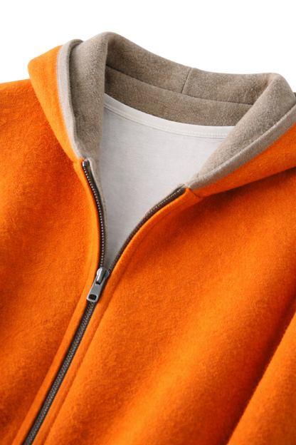 Valerio Maison Wool Reversible Zip Hoodie