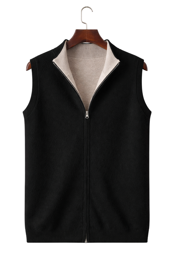 Valerio Maison Wool Zip Vest
