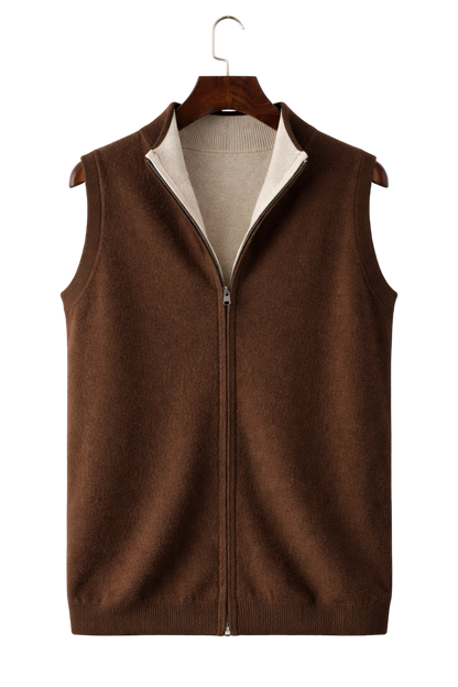 Valerio Maison Wool Zip Vest