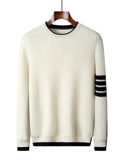 Contrast-Trim wool Crewneck