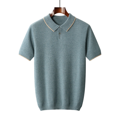 Écru Cachemire Wool Blend Polo
