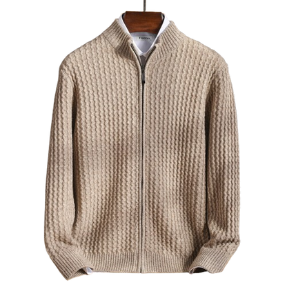 Textured Maison Wool Zip Jacket