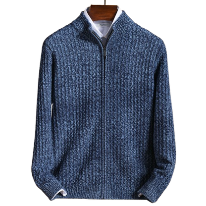 Textured Maison Wool Zip Jacket