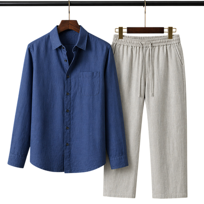 Pura Adriatic & Alabaster Linen set