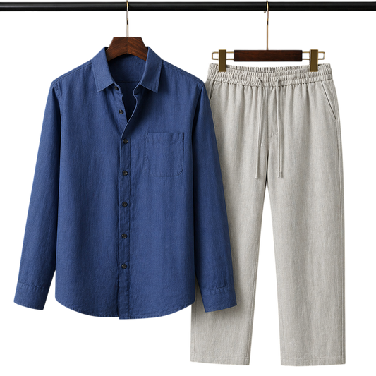 Pura Adriatic & Alabaster Linen set