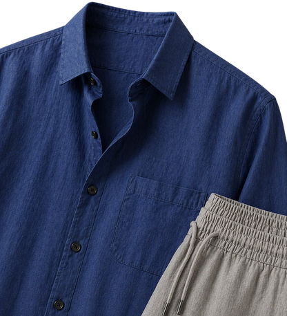 Pura Adriatic & Alabaster Linen set