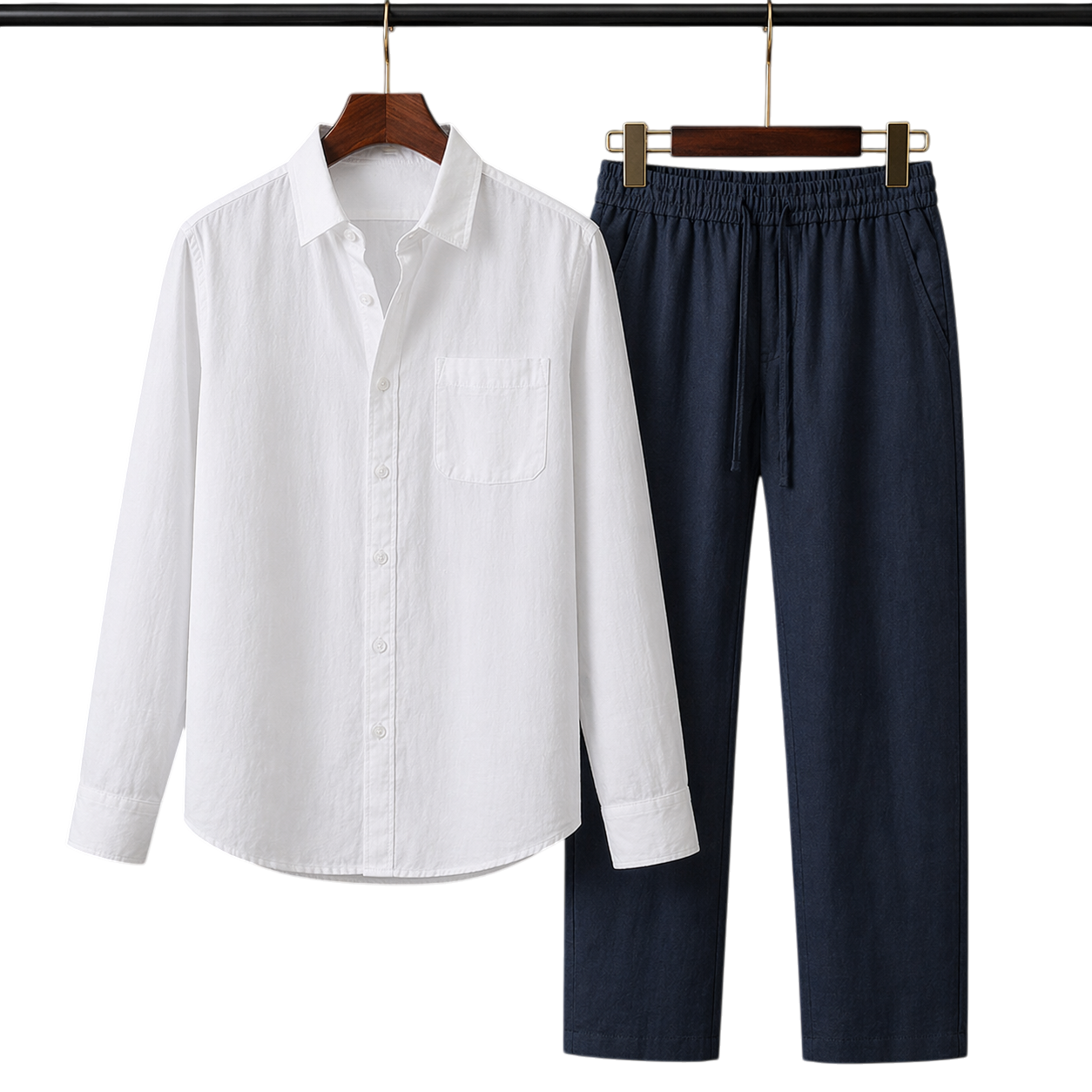 Pura Pearl & Midnight Linen set